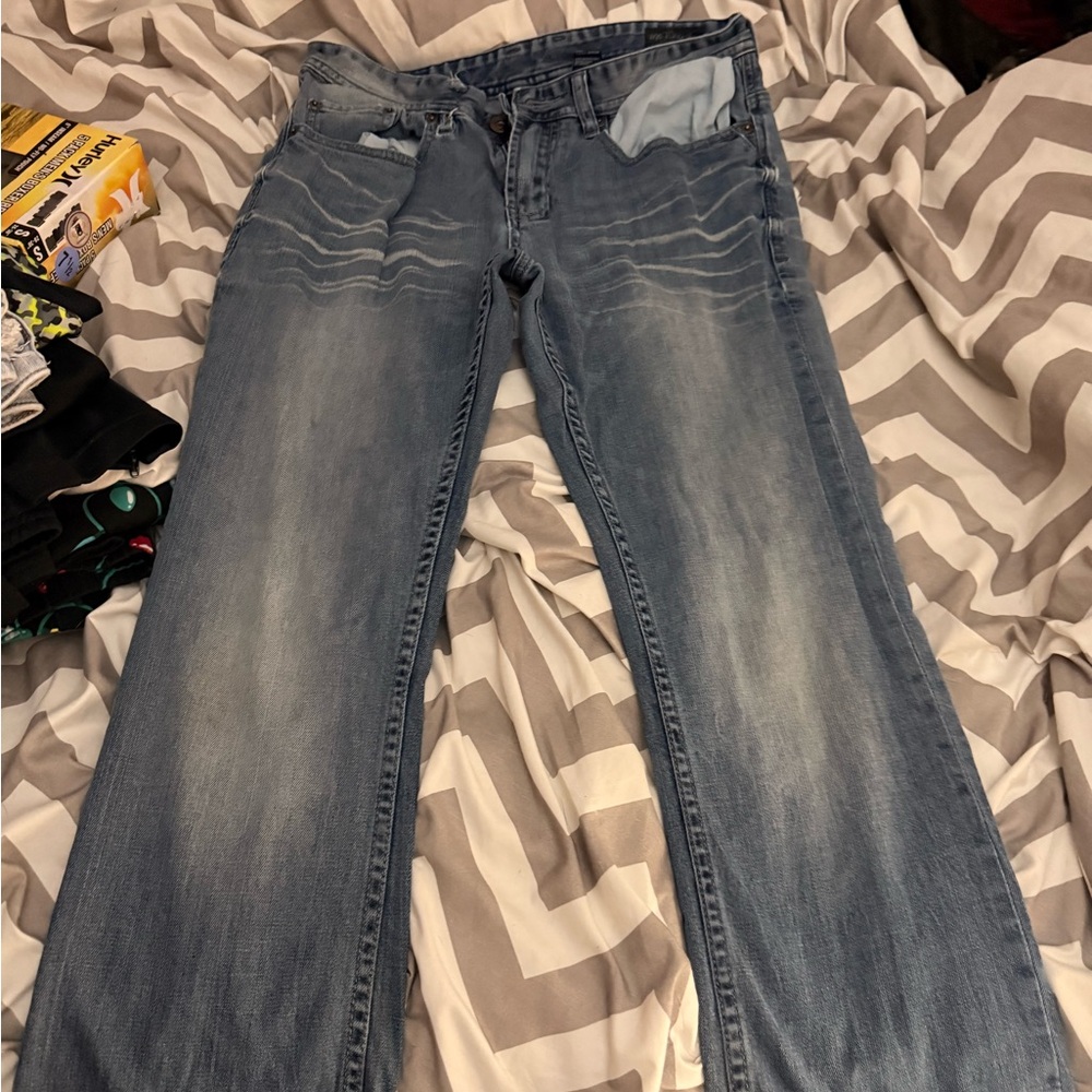 Buffalo David Bitton Light Blue Straight Jeans